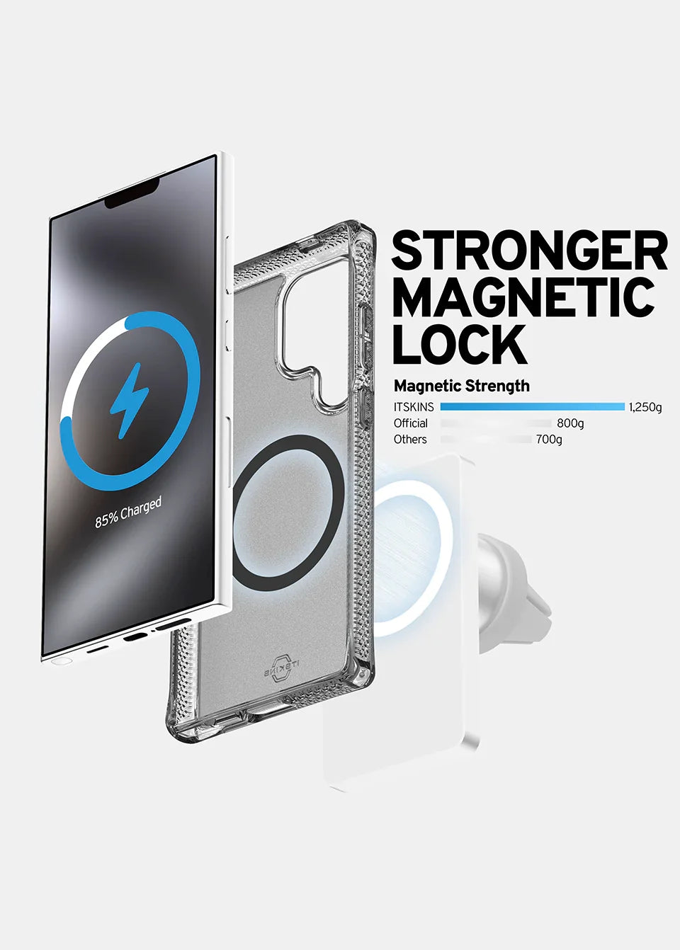 Samsung S25 Ultra MagSafe Cover Itskins Hybrid Vapor - Smoke Samsung S25 Ultra MagSafe Cover Itskins Hybrid Vapor - Smoke